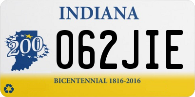 IN license plate 062JIE