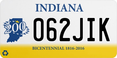IN license plate 062JIK