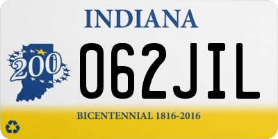 IN license plate 062JIL