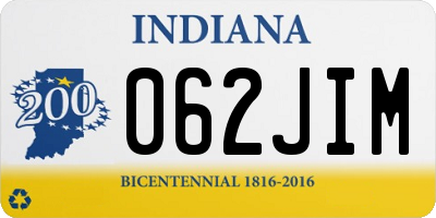 IN license plate 062JIM