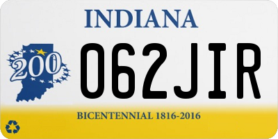 IN license plate 062JIR