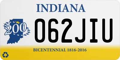 IN license plate 062JIU