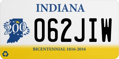 IN license plate 062JIW