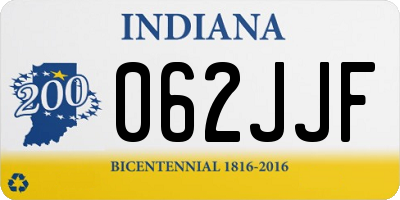 IN license plate 062JJF