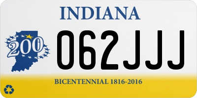IN license plate 062JJJ