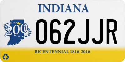IN license plate 062JJR