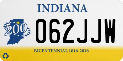 IN license plate 062JJW