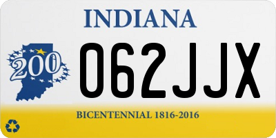 IN license plate 062JJX
