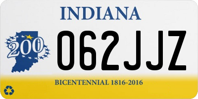 IN license plate 062JJZ