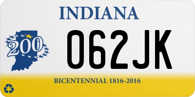 IN license plate 062JK