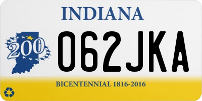 IN license plate 062JKA