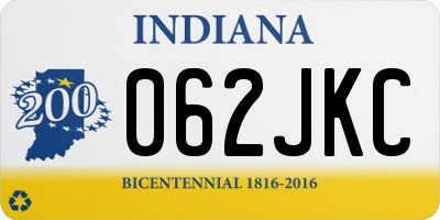 IN license plate 062JKC