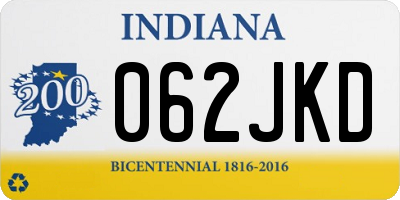 IN license plate 062JKD