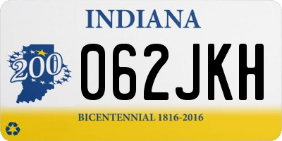 IN license plate 062JKH
