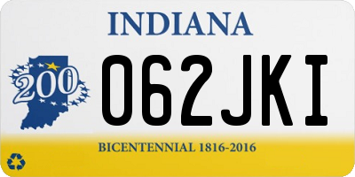IN license plate 062JKI