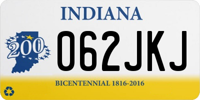 IN license plate 062JKJ
