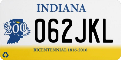 IN license plate 062JKL