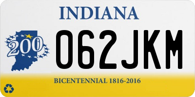 IN license plate 062JKM