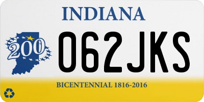 IN license plate 062JKS