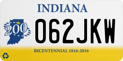 IN license plate 062JKW