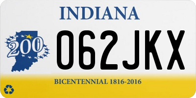 IN license plate 062JKX