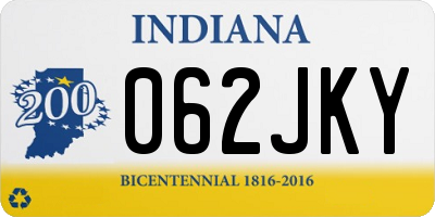 IN license plate 062JKY