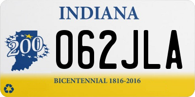 IN license plate 062JLA