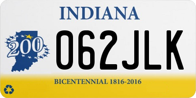 IN license plate 062JLK