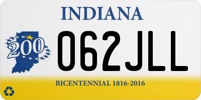IN license plate 062JLL