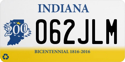 IN license plate 062JLM