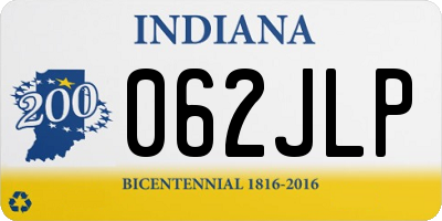 IN license plate 062JLP
