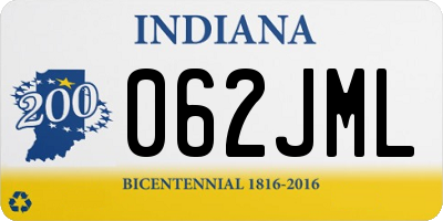 IN license plate 062JML