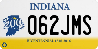 IN license plate 062JMS