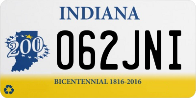 IN license plate 062JNI