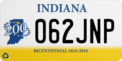 IN license plate 062JNP