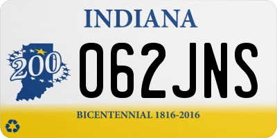 IN license plate 062JNS