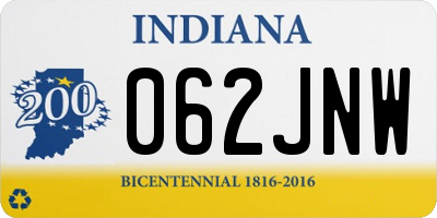 IN license plate 062JNW