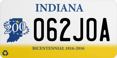 IN license plate 062JOA