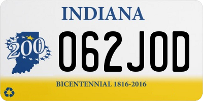 IN license plate 062JOD