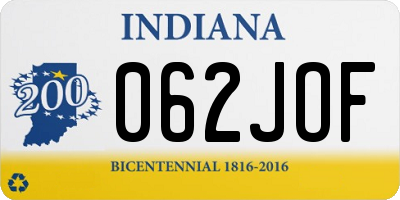 IN license plate 062JOF