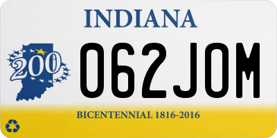 IN license plate 062JOM