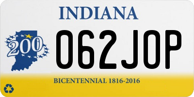 IN license plate 062JOP