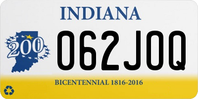 IN license plate 062JOQ