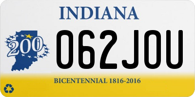 IN license plate 062JOU
