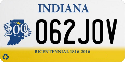 IN license plate 062JOV