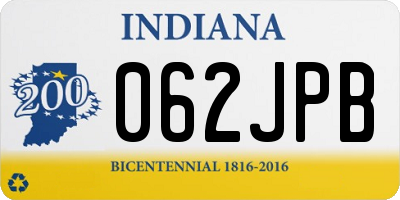 IN license plate 062JPB