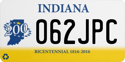 IN license plate 062JPC