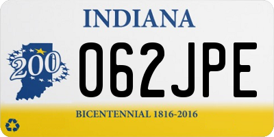 IN license plate 062JPE