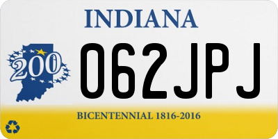IN license plate 062JPJ