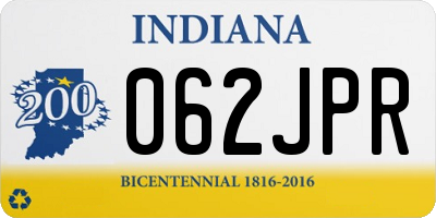IN license plate 062JPR